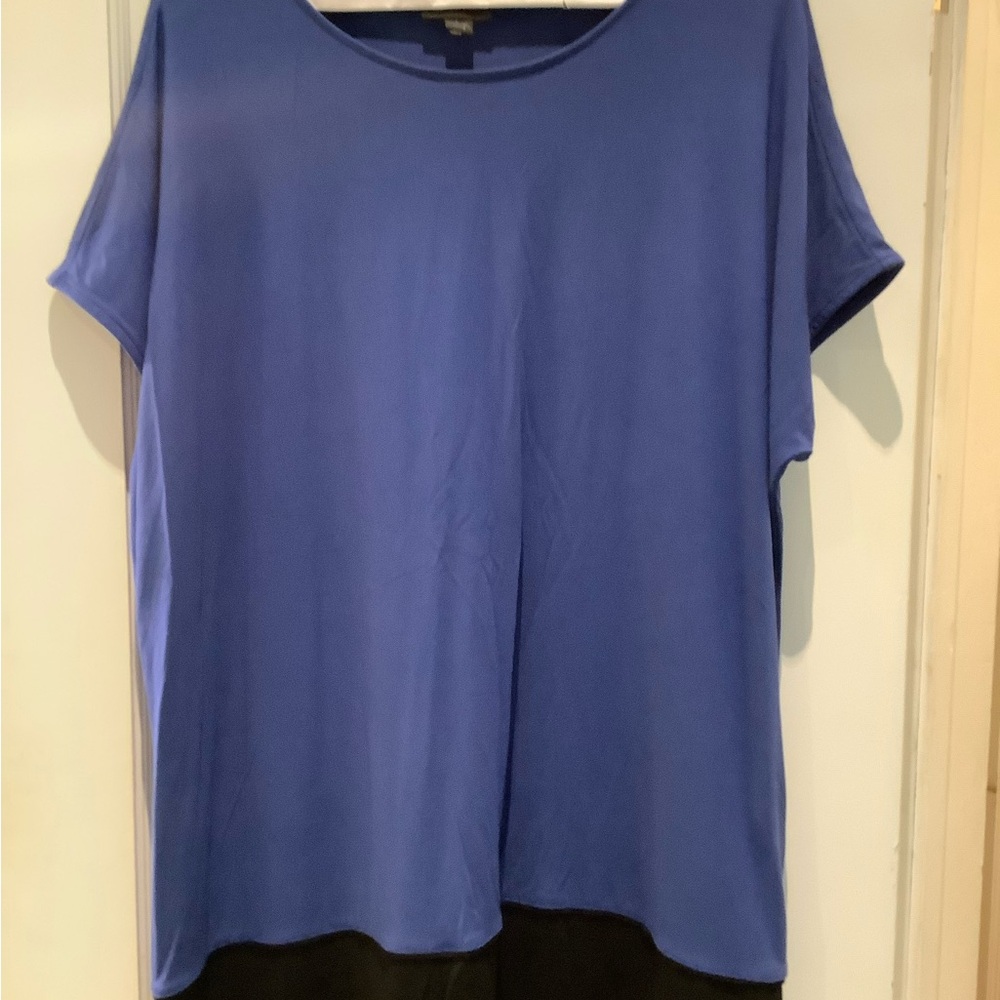J. Jill Relaxed Short-Sleeve Tee in Blue